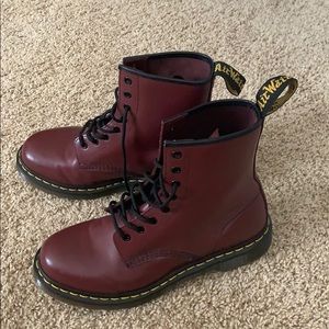 Maroon doc martens barely worn